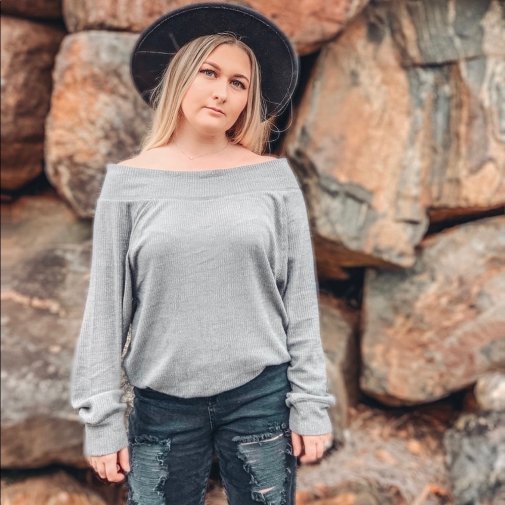 Off the shoulder sweater